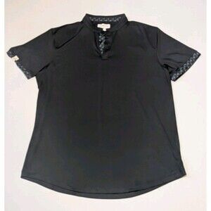 Mantra Shirt Mens XL Blade Collar Tour Tropical Golf Polo Performance UPF Black